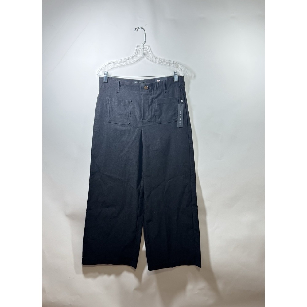 MEG &MARGOT Women's Pull on Wide Leg Ankle Length Pants Black Size M